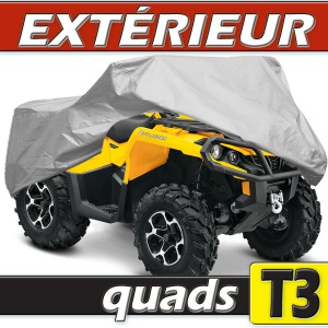 Housse protection Quad Taille 3 en PVC gris pour l'extérieur Housse protection Quad Taille 3 en PVC gris pour l'extérieur
