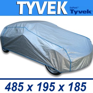 Bâche de protection voiture intérieure/extérieure semi-sur-mesure en TYVEK - 80E3/FM/ARGENT Bâche de protection voiture intérieure/extérieure semi-sur-mesure en TYVEK - 80E3/FM/ARGENT